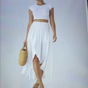 XSMALL.  HALARA BREEZEFUL HIGH LOW RUFFLE 2 IN 1 MAXI SKIRT